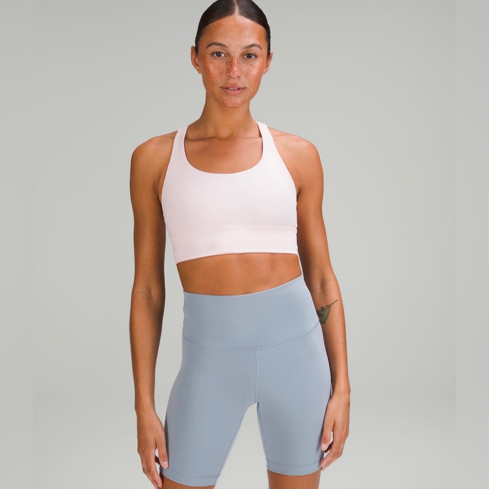 LuluLemon energy longline bra B-D cups flush pink size 6 - Picture 1 of 2
